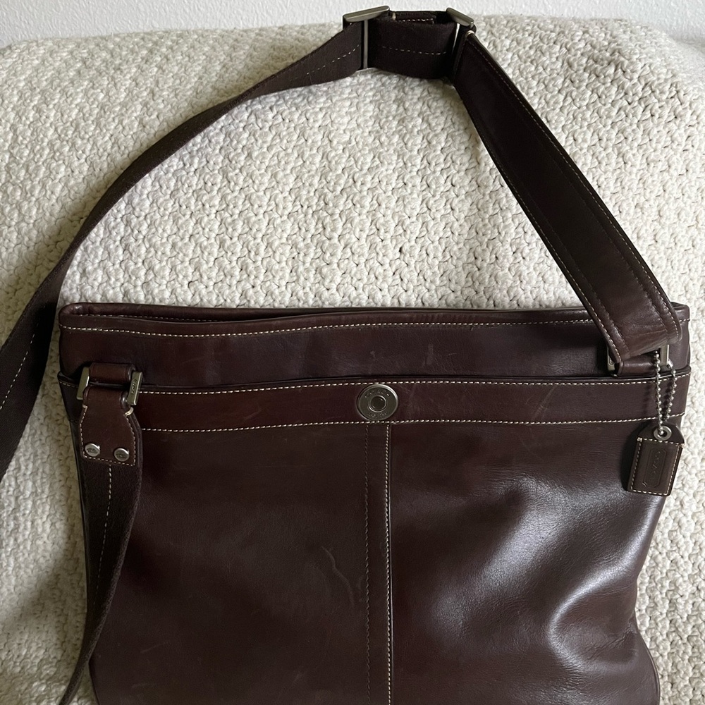 Coach 70068 Leather messenger briefcase RARE